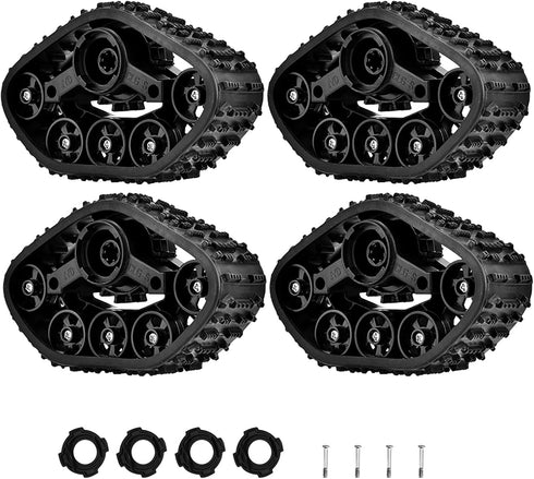 RC Military Truck Wheels, 4pcs Rubber Crawler Tire for WPL 1/16 RC Vehicle