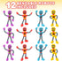 Set 12 ArtCreativity Bendable Robot Figures, of Flexible Men, Robot Party Favors for Boys and Girls, Stress Relief