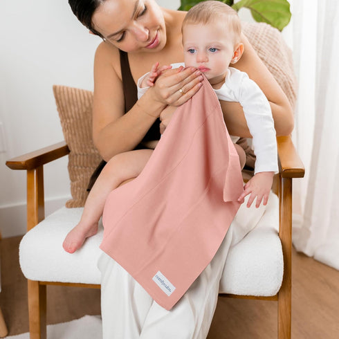 Set (Pack 6) Baby Car Seat Cover and Baby Burp Cloths of Bundled by Comfy Cubs