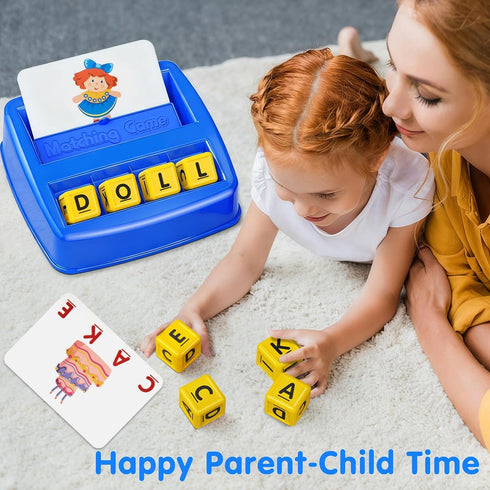 3-5 3 4 5 6 7 HahaGift Educational Toys for Year Old Boy Girl Gifts, Matching Letter Learning Games Activities, Ideal