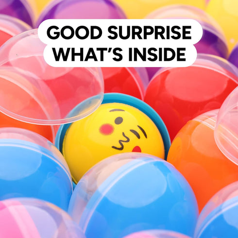 Entervending Empty Clear-Colored Round Capsules, 2 inch, 50 pcs Bulk for Toy Gumball Machines