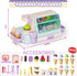 3 4 5 6 Counter Playset 3 4 5 6 Ice Cream Toy for Year Old Girls, Play Ice Cream Shop for Kids, Ice Scoop, Play Casiher
