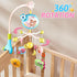 Crib Mobile with Music and Lights, Baby Mobiles for Cribs, Nursery Musical Mobile for Bassinets, Clip On Attachment