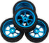 Metal Wheel Rims 12mm Hex Hub & OD 2.56" Rubber Tires, Compatible with Tamiya HPI Kyosho HSP