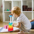 Spinning Stacking Toy for Kids, Rainbow Tower Dual-Color Spinning Wheels Premium Strong BPA-Free ABS Plastic Early Education Fun Learning and Engaging Brain Development Toys (Large 6th Floor)
