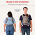 4-in-1 832 lbs 3D YOU+ME Lightweight Baby Carrier Newborn to Toddler Certified Hip Healthy, Hands Free Baby Chest
