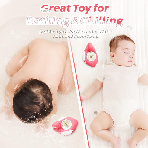 Flamingo Baby Bath Thermometer - Accurate and Water Resistant for Safe Bathing