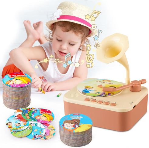 99 (Cozy Toddler Gramophone Musical Toys - Player Audio Books for Kids, Cards Stories Songs Phonograph Record, for Boys