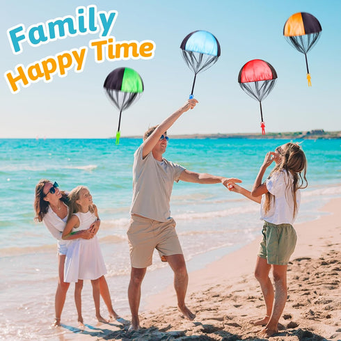 4 Pcs Parachute Toys for Kids 1-9 Years Old, Outdoor Flying Toys for Toddler, Coolest Gifts for Teen Boys and Men