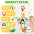 Hanging Rattles Toys, Car Seat Toys for Babies 0-6 Months, Soft Sensory Crib Toys with Crinkle, Squeaky & Teether for