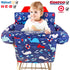 2-in-1 Soft Pillow Attached Shopping Cart and High Chair Cover for Baby, Cotton Padded Cart Cover, Fold'n Roll Style