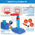Adjustable Toddler Basketball Hoop Indoor for Age 1-3, Mini Basketball Hoop with 3 Balls for Outdoor Poolside, Birthday
