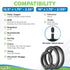 EcoEarth Inner Tube Tire Replacements, Two 16” x 1.75/2.125 & One 12.5” x 1.75/2.25 for Jogging Stroller, Compatible