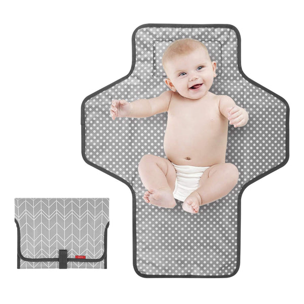 Portable Changing Pad for Baby, Waterproof Travel Changing Pads with Built-in Pillow, Excellent Baby Shower Gifts