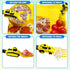 Construction Toddler Utensils Set, Reusable Plastic Fork and Spoon with Storage Case for Kids Gifts