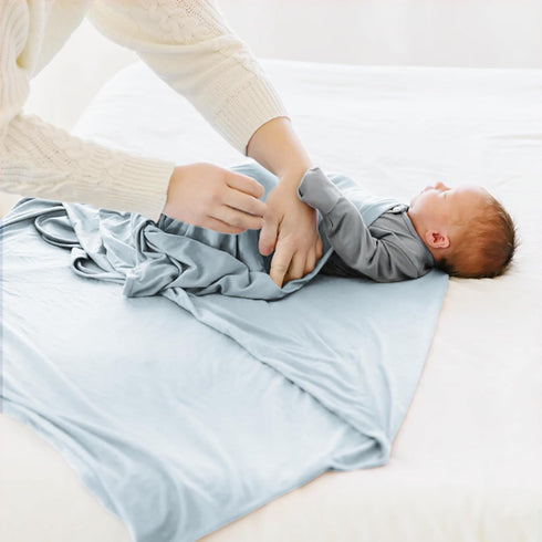 Set MairMore Baby Swaddle Receiving Blankets with Matching Beanie and Muslin Baby Blanket for Baby Boys and Girls