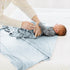 Set MairMore Baby Swaddle Receiving Blankets with Matching Beanie and Muslin Baby Blanket for Baby Boys and Girls