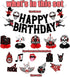 LARRAZABAL Rock and Roll Birthday Party Decorations, Music Themed Supplies Include Happy Birthday Banner and Centerpiece