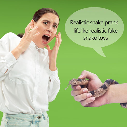 Realistic Fake Rubber Snakes and Lizard Set, Lifelike Reptile Models for Pranks, Garden Decor, Educational Play, 3