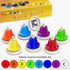 Facmogu 8 Desk Bells, Notes Diatonic Metal Hand Bells, Rainbow Music Bells, Musical Learning Teaching Percussion