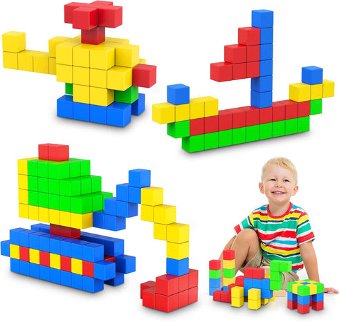 Magnetic Blocks 32 Pieces, Large Building Blocks for Ages 3+ Year Old Boys and Girls, 3D Educational Sensory Magnet Toys