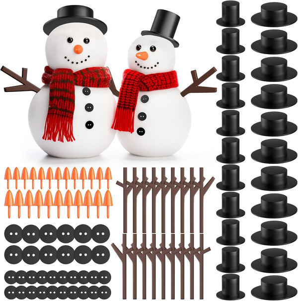 Outivity 300 Pcs Snowman Crafts DIY Kits for Winter Kids, Classroom &