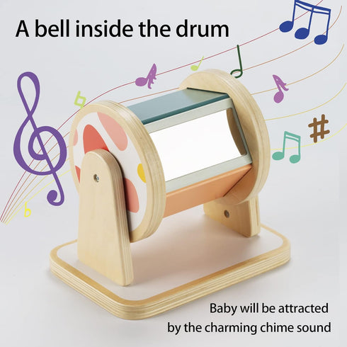 6-12 1 Twefex Montessori Spinning Drum, Montessori Toys for Babies Months, Montisory Baby Toys for Year Old Infant