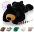OSOCU Microwavable Weighted Stuffed Animal - Black Bear Heating Pad with Lavender &