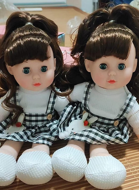 13” Interactive Baby Dolls, Realistic Baby Doll with Soft Body & Open/Close Eyes for Kids Age 3+