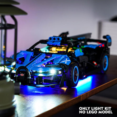 VONADO LED Light Kit for Lego Bugatti Bolide Agile Blue, DIY Lighting for Building Set 42162 (No Model)