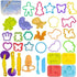 Jaeespon Dough Tools Play for Kids-Dough Accessories Molds Dinosaur Fruit Roller Cutter Scissor