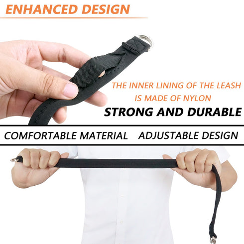 Baby Stroller Safety Wrist Strap or Short Leash for Dog, Black