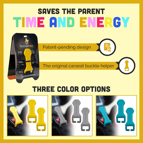 (1 Pack Bucklebee Easy Car Seat Buckle Release Aid for Children Unbuckle Car Seat Release Tool - Button Pusher - Opener
