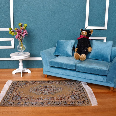 1/12 3 12 6 3.8(2pcs iLAND Miniature Dollhouse Accessories Vintage of Carpet for Dollhouse Furniture on Scale