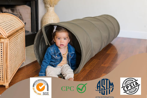 Lyla & Sage Play Co Kids Play Tunnel, 6ft Pop Up Crawl Tunnel for Toddlers, Indoor & Outdoor Toy Gift