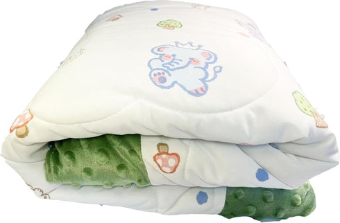 Toddler Comforter 47x59 Inch, Lightweight Down Alternative Quilted Blanket for Crib &