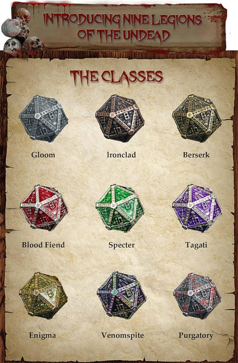 DND Metal Dice Set - Polyhedral D&D Dice with Gift Box for Dungeons and Dragons RPG Table Games