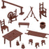 BMC Classic Marx Colonial Furniture - 14pc Plastic Playset Accessories Parts Pack