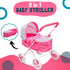 2 1 KOOKAMUNGA KIDS Baby Doll Stroller Pram - Realistic Toy Baby Stroller for Dolls in Toy Play Pram Doll Carriage