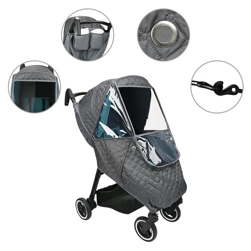 Bebamour Stroller Rain Cover,Universal Stroller Accessory,Waterproof,Windproof Protection,Protect from Dust Snow,Baby