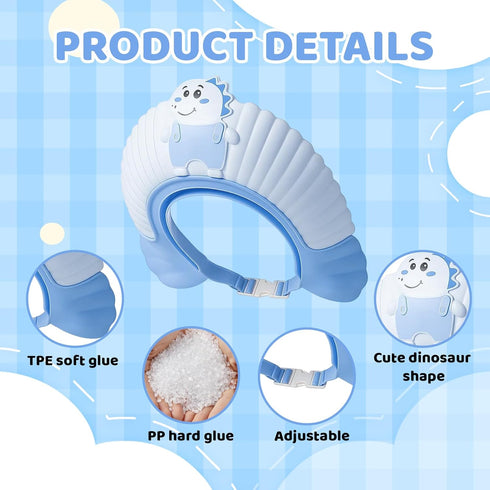 NCXFTP Baby Hair Washing Shield, Bath Visor for Toddlers and Baby Shower Cap, Toddler Hair Washing Shield with Blue
