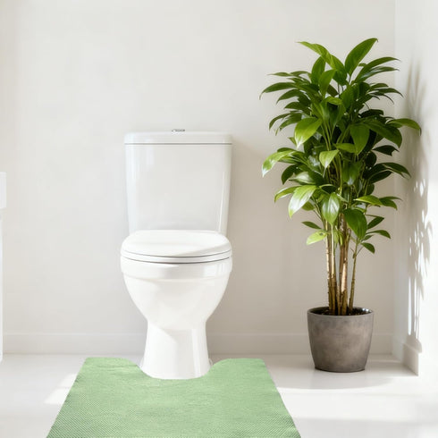 SYMHHA Mats,25-Pack Green Disposable Toilet U-Shape Pee Pads for Potty Training,No-Adhesive Non-Slip PE Backing