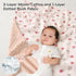 40x50 Inches, david's kids Muslin Minky Baby Blanket for Girls with Muslin Cotton Front and Dotted Fleece Backing