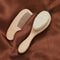 POLICK 2pcs Baby Care Hair Brush Beech Soft Wool Wood Comb Newborn Massager