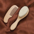 POLICK 2pcs Baby Care Hair Brush Beech Soft Wool Wood Comb Newborn Massager