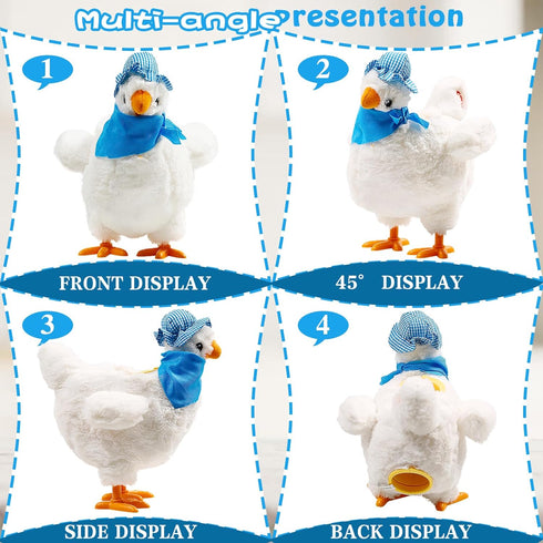 Electric Egg Laying Chicken Plush Toy with Music for Easter Fun