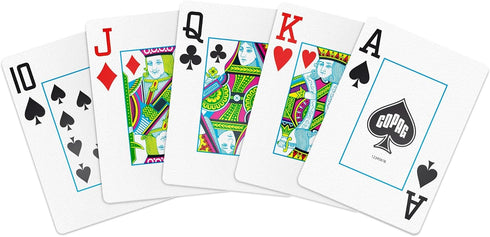 Copag Elite 100% Plastic Playing Cards, Poker Size (Standard) Jumbo Index Single Deck in Green
