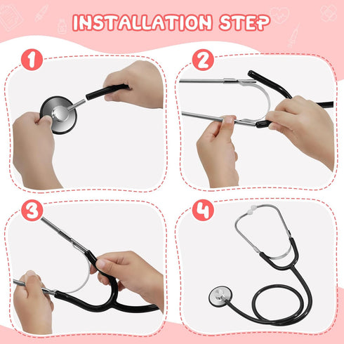 Kids Stethoscope, Real Working Nursing Stethoscope for Doctor Game Toy