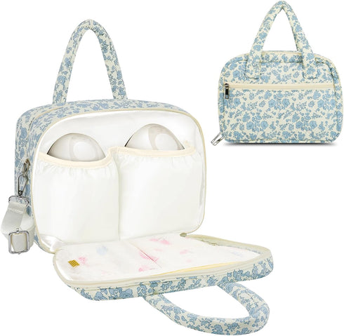rain bunny Cotton Quilted Wearable Breast Pump Bag Compatible With Elvie, Willow