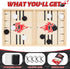 2 6 Large Fast Classic Slingshot Puck Game, Wooden Hockey Board Games for Family Night, Table Game for Adults and Kids